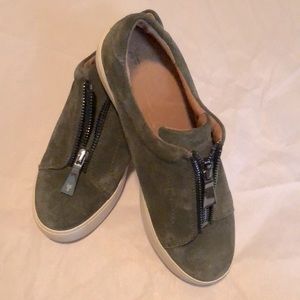 Frye Zip Front Suede Sneaker